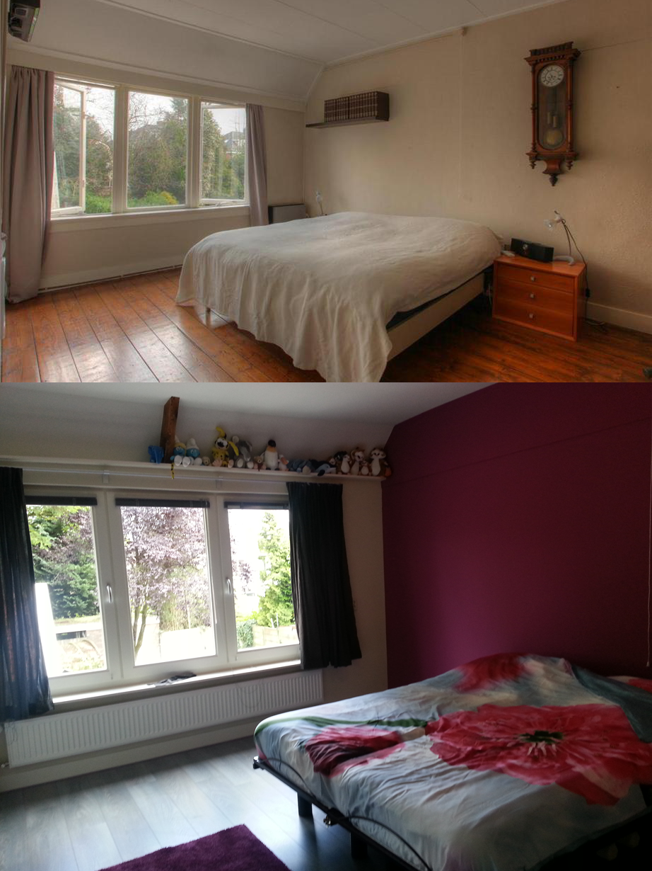 Logeerkamer before and after