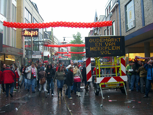 Centrum van Enschede was vol met feestgangers